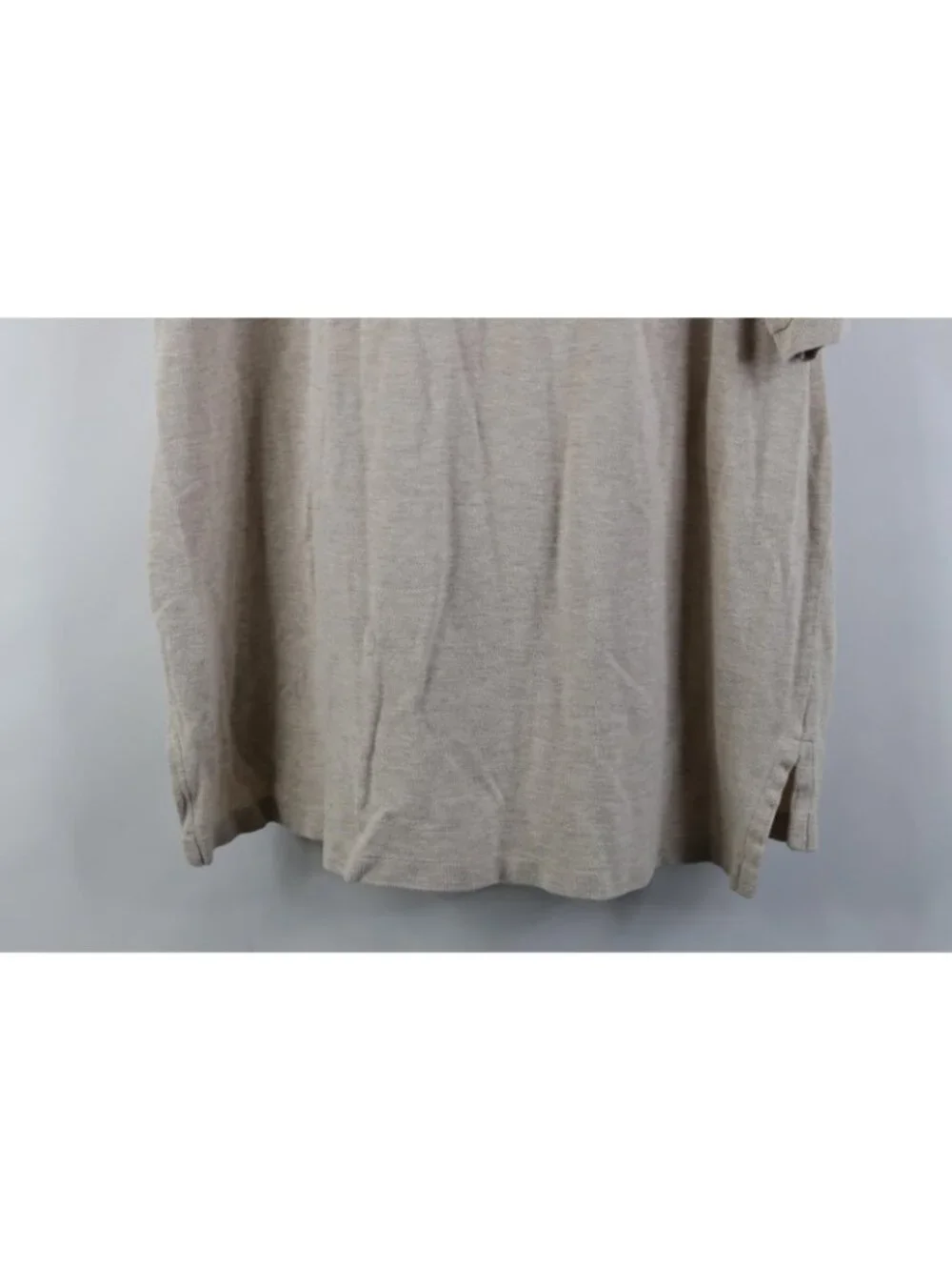 Vtg 90s Ralph Lauren Mens Large Pique Cotton Knit Golf Polo Shirt Oatmeal Brown